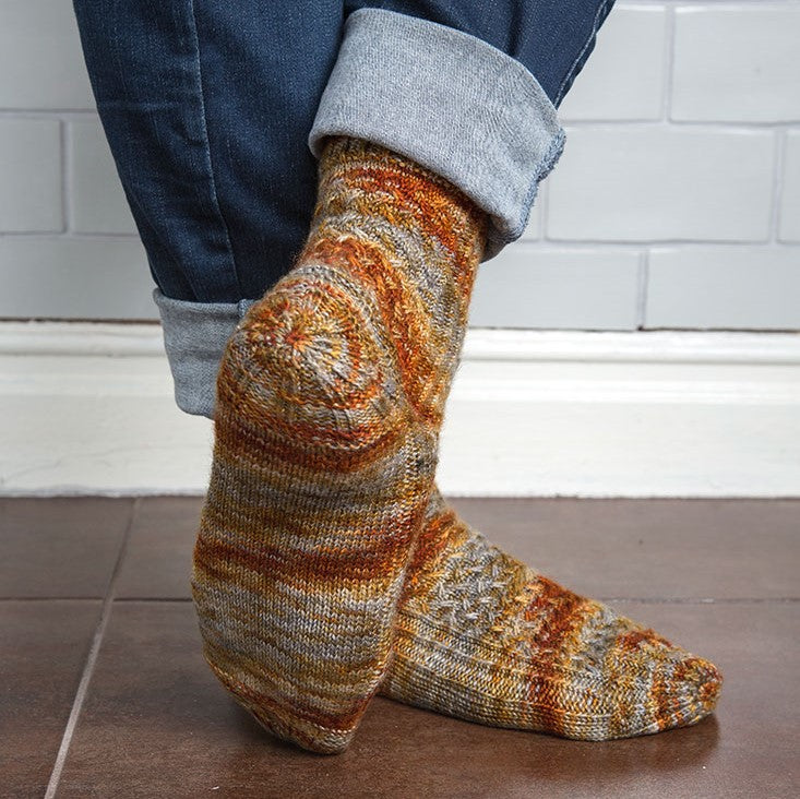Manhole Socks Pattern by Jane Murison