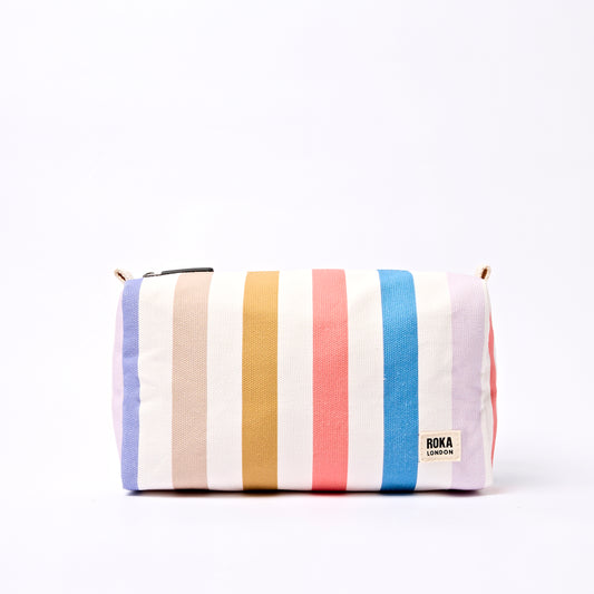 ROKA Mayfair Wash Bag - Pastel Multi Stripe