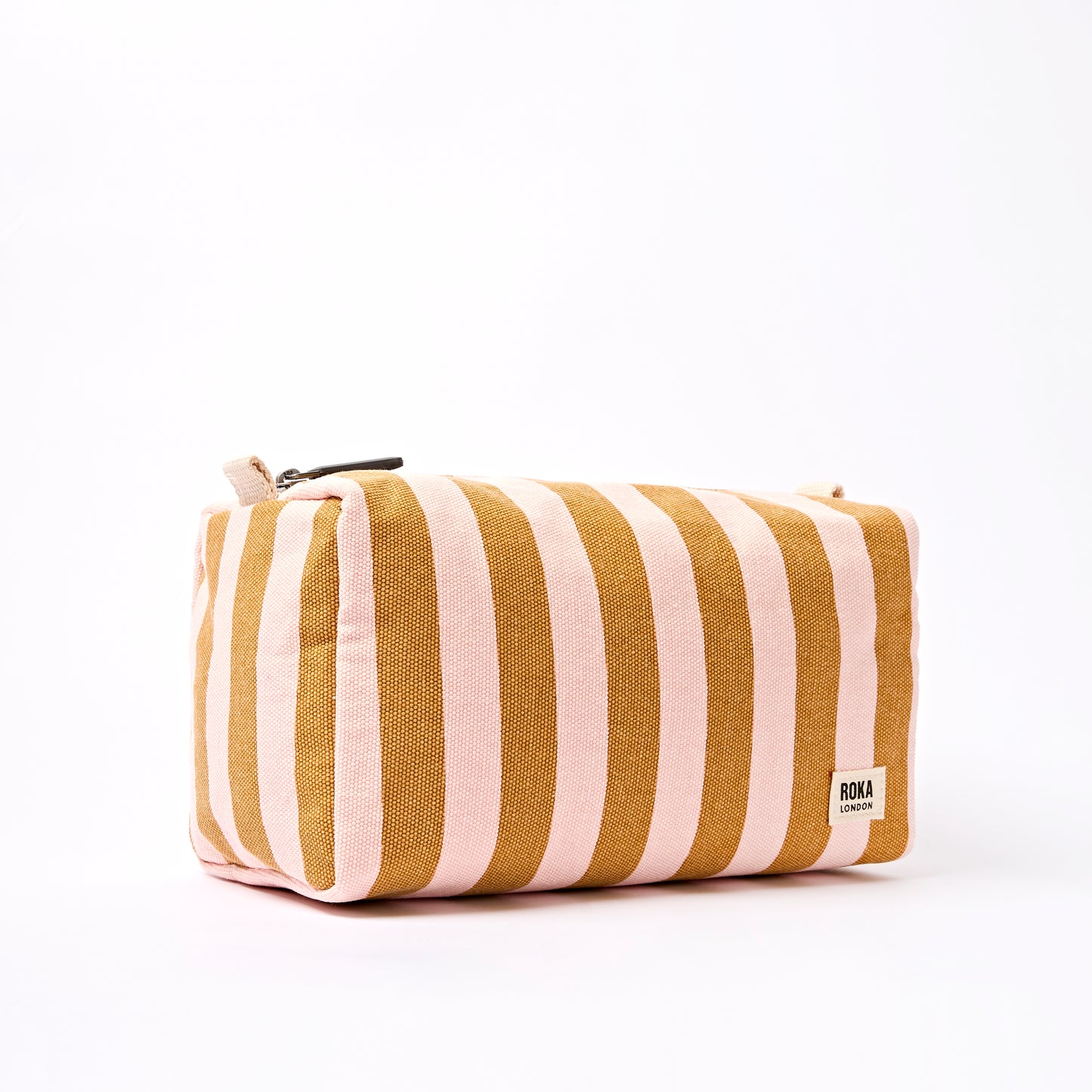 ROKA Mayfair Wash Bag - Rose Gold Stripe
