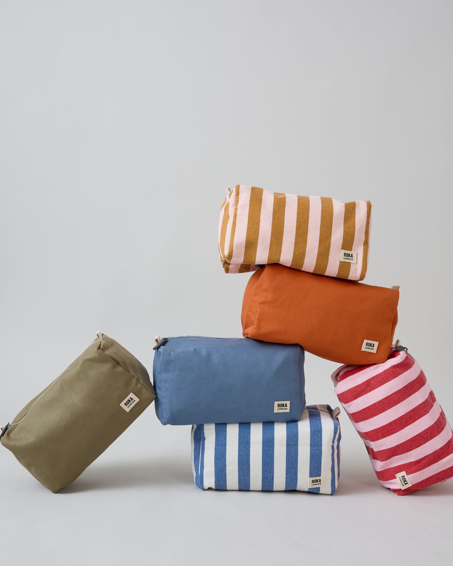 ROKA Mayfair Wash Bag - Strawberry Stripe