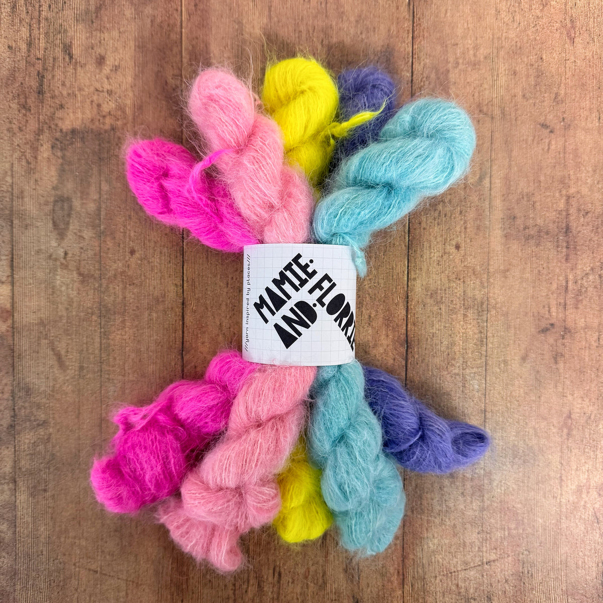 Enkel Sweater Kit - Natural Cream Bounce and Neon Mini Bundle - Sizes 5 -7