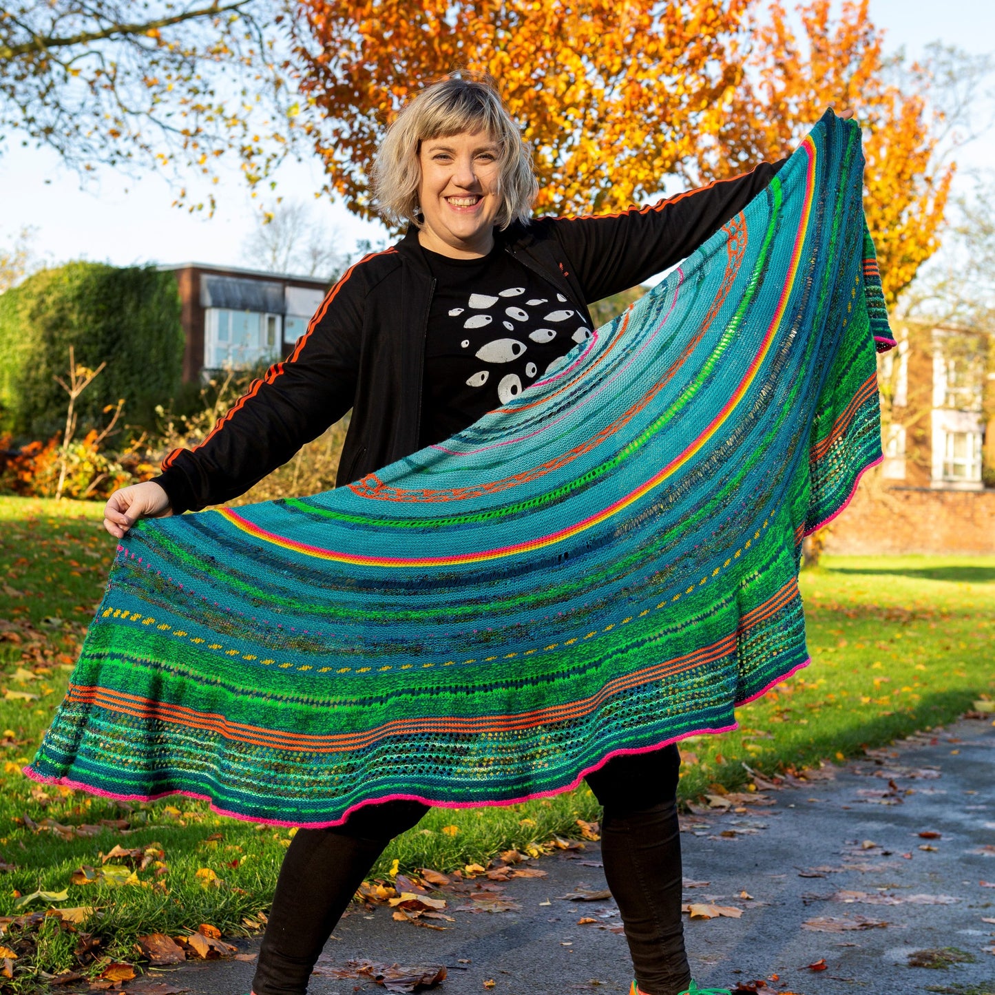Scrap Busting Shawl Explosion by Jane Murison