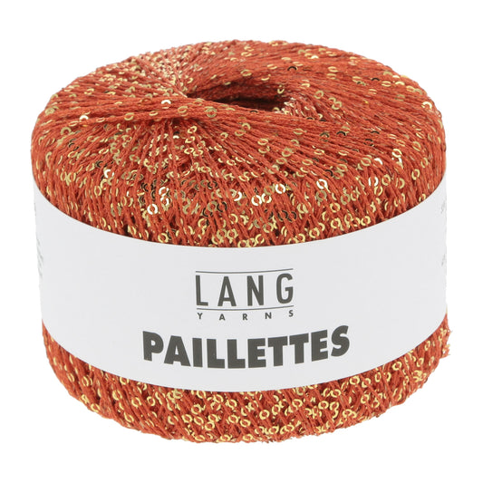 Paillettes by Lang Yarn - Orange with Gold (60)